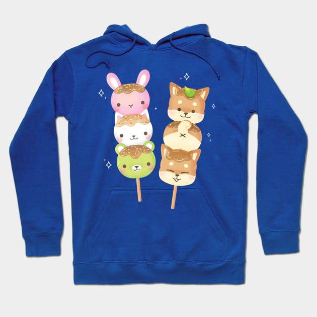 Cutie Mochi Dango Balls Hoodie by Maggieful Designs